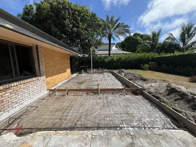 New slab and footings for the addition — Boynton Beach, FL