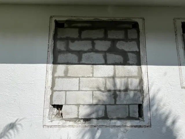 CMU infill of an exterior opening — Boca Raton, FL
